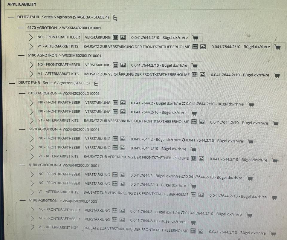 Deutz-Fahr zijconsoles consoles frames fronthefinrichting - Image 5