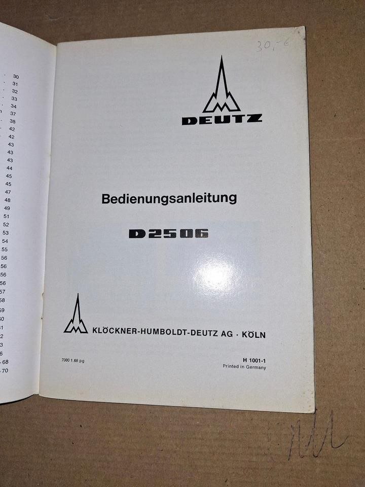 Deutz 2506 Bedienungsanleitung Original - Image 4